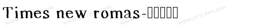 Times new romas字体转换